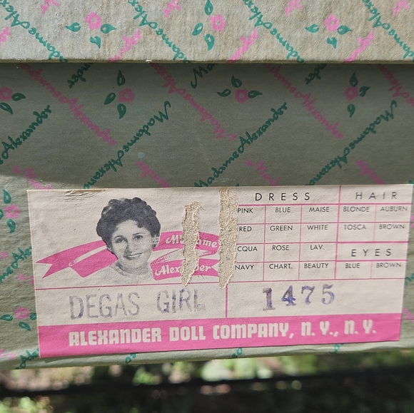 Madame Alexander Degas Girl #1475 1970s. 14" Brand New. Mint. - Picture 4 of 4